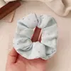 Scrunchie de Pedraria Estilo Coreano Flor de Gypsophila Doce para Mulheres 2025 Novo Laço de Renda Tiara de Flor para Meninas