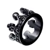 Anillo de acero inoxidable Anillo de acero de titanio para hombres europeos y americanos Joyería de acero de titanio Anillo de corona Anillo de cruz