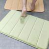 Alfombra de baño de color sólido, directa de fábrica, de vellón coral, de espuma viscoelástica, para puerta de hotel, absorbente y antideslizante