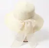 Sombrero de Protección Solar para Verano Temprano para Mujer, Sombrero de Pescador con Lazo de Lino, Sombrero de Playa para Viajes de Vacaciones, Visera Clásica de Ala Ancha
