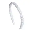 Diadema Popular de Satén Plisado de Color Sólido Base de Placa Celebridad de Internet Dulce Temperamento Versátil Accesorios para el Cabello para Mujeres