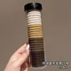 Goma para el pelo de cuero para mujer, no tira del pelo, no deja marcas, banda elástica para coleta alta o moño, goma elástica negra de alta elasticidad