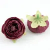 Conjunto requintado de 25 peças de cabeças de rosa bordô vintage simuladas, acessórios DIY para decoração de cena de casamento e hotel, flores artificiais