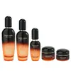Frasco Dosador de Loção, Frasco Cônico, Material de Embalagem Cosmética com Gradiente Preto-Laranja, Frasco de Creme 50g, Personalização de Material de Embalagem para Produtos de Cuidados com a Pele
