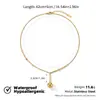 Collar de Cuentas Cepilladas para Mujer, Collar de Oro Arena de Moda, Joyería Transfronteriza al por Mayor, Joyería para Transmisión en Vivo, Cuentas de Transferencia