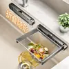 Peneira de pia de cozinha dobrável, filtro de resíduos de alimentos, cesta para restos de comida e lavagem de louça, uso doméstico