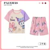 Pijamas2024 verano pijamas coreanos para niños conjunto de manga corta dibujos animados niños y niñas ropa para el hogar ropa infantil al por mayor