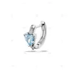 Aretes de Corazón: Pendientes de botón de titanio 316L con circonita en forma de corazón, dulces y exquisitos, pendientes de poste recto, aros y joyería para piercing