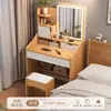 Tocador pequeño, tocador moderno simple para dormitorio, para apartamentos pequeños, nuevo modelo 2026, mesa de maquillaje simple para viviendas de alquiler
