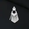 Pendientes de Imitación de Plata Estilo Étnico, Accesorios de Plata con Borlas Étnicas Miao y Dong, Materiales DIY Estilo Antiguo Hanfu, Accesorios Hanfu