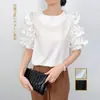 Comercio Exterior Transfronterizo Japonés Artístico Nueva Camisa de Chifón de Manga Abullonada para Mujer Moda Versátil