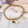 Ventas Directas de Fábrica una variedad de pulseras de cuentas galvanizadas al vacío en oro de 18 quilates pulsera colgante de calabaza para mujer de lujo ligero