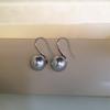 Pendientes de perla gris de alta calidad con nicho de gancho de plata 925 para mujer, aretes de lujo ligeros retro franceses exquisitos que combinan con todo, al por mayor