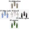 Cores Misturadas, 30 Cores em um Pacote, Vendido em Cores Misturadas. Pedra Artificial Cristal Ágata Formato Bala Coluna Hexagonal, Pode Ser Pendurado com um Cordão como Joia