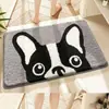 Alfombras absorbentes populares y adorables para baño, alfombras de dibujos animados para uso doméstico, adecuadas para baños, dormitorios y inodoros, con una textura de cachemira sintética
