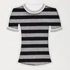 Tejido de punto de algodón personalizado con patrón de rayas, adecuado para camisetas y camisetas interiores de moda de primavera y verano; tejido elástico, transpirable y apto para la piel