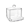 Caja de Almacenamiento Transparente de Plástico Tapa de Bambú Hogar Cocina Baño Almacenamiento de Joyería Múltiples Tamaños Tapa de Madera Tapa para Almacenamiento de Medicinas