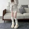 Calcetines apilados de punto Lolita, medias largas estilo japonés Jk Shin, calcetines de pierna modificados, cubrepiernas, cubrepiernas adelgazante.