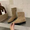 Botas ajustadas, estilo nuevo con diseño plegado, característica interna para aumentar la altura, estilo europeo y americano, tacón elegante de 5 cm, punta cuadrada versátil, botas de moda otoño/invierno, botines para mujer
