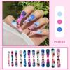 Uñas Postizas Estilo Ins Transfronterizo Deseo Puro Mate Esmerilado Impreso en 3D Uñas Postizas Largas para Manicura