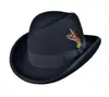 Venta Caliente Transfronteriza Ebay Amazon Sombrero de Pastel de Cerdo Pequeño Regalo Sombrero de Lana Anillo Redondo Sombrero de Jazz Británico para Hombres y Mujeres