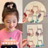 Cuerda Doble para el Cabello de Niña Mariposa de Cristal Cola de Caballo Banda Elástica Alta Diadema de Corazón de Princesa No Lastima el Cabello