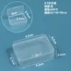 Caixa Plástica Transparente Retangular Caixa Display para Ferramentas de Ferragem Peças Caixa de Armazenamento para Cartões Papelaria com Tampa Caixa para Miçangas Perler