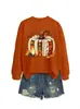 Amazon Wish sitio independiente divertido moda retro mujer libro calabaza hoja de arce avellana vela sudadera transfronterizo