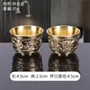 Novo artesanato em metal estilo europeu presente escritório em casa conjunto de chá para casa Copo criativo retrô copo de vinho branco com alça fabricante de xícaras