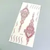 Novos Adesivos de Tatuagem de Renda Marrom Hannah Casamento Noiva Tatuagem à Prova d'Água Tatuagem Transfronteiriça