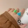 Anillo Divertido de Rana Diseño de Nicho Femenino Anillo Lindo Simple Anillo de Dibujos Animados Novia Pareja Joyería de Moda