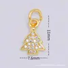 Venta directa del fabricante: Caja de regalo de Navidad de 18 quilates con microincrustaciones de cobre, accesorios de colgante con goteo de aceite, accesorios para pulsera y collar, accesorios para DIY