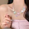 Colar de Concha Estrela-do-Mar Colorido para Mulheres, Adequado para Viagens de Verão à Beira-Mar e Tirar Fotos, Corrente para Clavícula, Acessórios Doces e Frescos com Estilo Sexy
