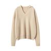 Suéter de Cachemir 100% Puro para Mujer, Cuello Solapa, Color Sólido, Holgado, Casual, Moda, Camisa Base Versátil para Otoño e Invierno, Nuevo