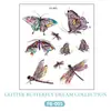 Pegatinas faciales de mariposa pegatinas de tatuaje de purpurina ruika degradado fresco tiempo Longlin escenario mágico maquillaje pegatinas para párpados