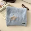 Bufanda de Punto de Lana con Estrella de Moda para Mujer Invierno Estilo Callejero Coreano Calentador de Cuello Bufanda Versátil