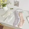 Medias de Estilo Japonés Dulce Miu Estilo Ballet Coloridas de Longitud Media para Niños Primavera y Verano Delgadas Sin Costuras Jk Mary Jane Medias de Felpa
