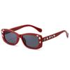 Óculos de Sol Novos Estilo Quadrado Pequeno Frame Incrustados com Diamante Ins Simples Retrô Alta Qualidade Protetor Solar Óculos de Sol Lisos