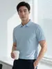 Camisa Polo de Manga Corta con Cuello de Doble Capa Acanalado Grueso Sorona de 260g, 40 Piezas, Ropa de Trabajo Bordada