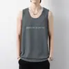 Chaleco para Hombre 2026 Estilo Nuevo Algodón Puro Sin Mangas Camiseta de Verano Deportivo Camiseta sin Mangas Algodón Completo Tirante Ancho Camiseta Interior