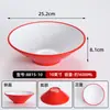 Tazón de melamina A8 para hot pot picante, tazón cónico de melamina de dos tonos, tazón para fideos de caracol de restaurante de fideos comercial, tazón para ramen, tazón para fideos mixtos