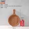 Plato de Madera para Pizza Bandeja Redonda Almacenamiento de Frutas Plato Redondo Madera Maciza Bandeja para Postres Tabla de Pan para el Hogar Plato de Madera para Pizza