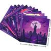 12 peças de papel de material de Halloween sonho roxo castelo de bruxa conta manual DIY base para clip book colagem material de papel