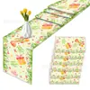 Zc025 Bandera de Mesa para el Día de la Madre Mantel Mantel Individual Set Decoración Floral Mesa de Comedor Sala de Estar Fiesta Temática Festiva