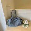 Bolsa de mano de mezclilla para niñas, bolsa de hombro casual de gran capacidad para el trabajo, bolso de mano versátil y moderno, bolsa para el trabajo, bolso para mujer