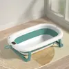 Bañera para Bebé con Sensor de Temperatura para Uso en Casa, Plegable y Adecuada para Sentarse y Acostarse, Tina de Baño Infantil Ampliada y Engrosada, Tina para Remojar Bebés