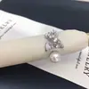 Anillo de Perla de Agua Dulce Natural para Mujer con Mariposa de Circonita, Diseño Abierto Ajustable Delicado, Joyería Hecha con Perlas Zhuji, Suministro al por Mayor