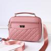 Bolsos de mujer de comercio exterior al por mayor 2025 nuevo bolso cuadrado pequeño de diamante de moda PU bordado bolso de hombro diagonal transfronterizo generación de mujeres
