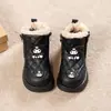 Botas de Neve Femininas 2026 Kuromi Desenho Animado Outono Plus Veludo Aconchegante Espessura Quente Solado Grosso Antiderrapante Infantil Botas Curtas de Algodão Grandes