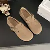 Zapatos casuales todo incluido para mujer, para usar al aire libre, retro, versátiles, nuevos otoño/invierno 2026, casuales, perezosos, de meter, zapatos casuales de cuero suave